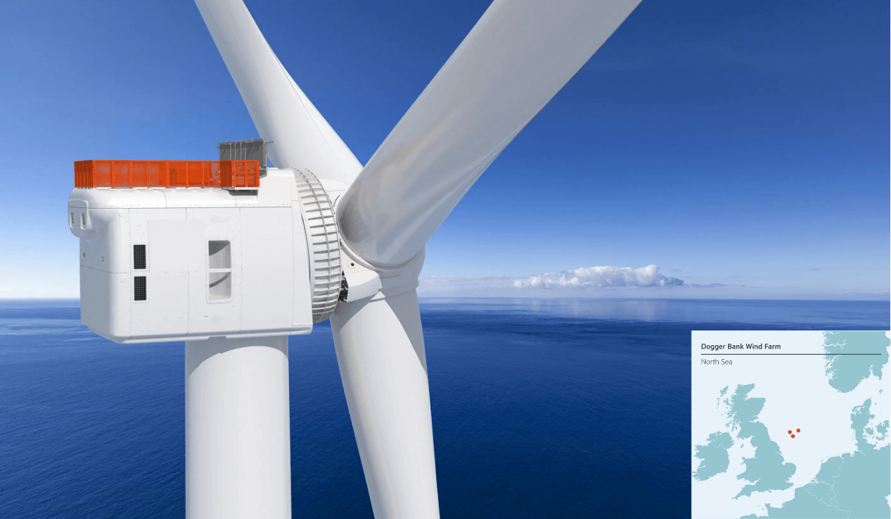 Construction has begun on the world’s largest offshore wind farm off the east coast of England in the North Sea. When fully operational in 2026, Dogger Bank Wind Farm will exemplify the extraordinary speed of technological development and how far the offshore wind industry has come.